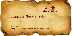 Lippay Medárda névjegykártya